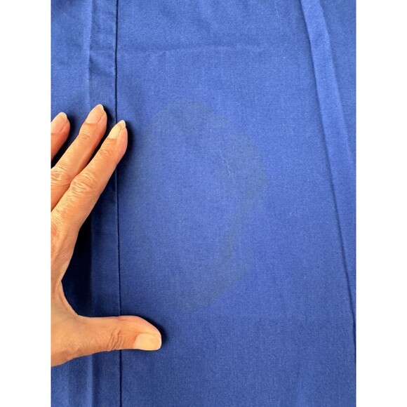 Cherokee Workwear Scrub Top Size Medium V Neck Short Sleeve Blue - Picture 7 of 14